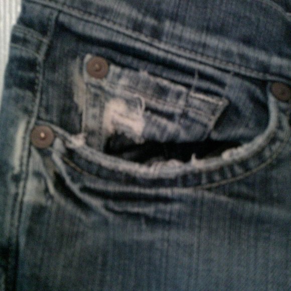 7 For All Mankind Distressed w/ Braided Pocket Jeans (10/30) - Picture 4 of 9